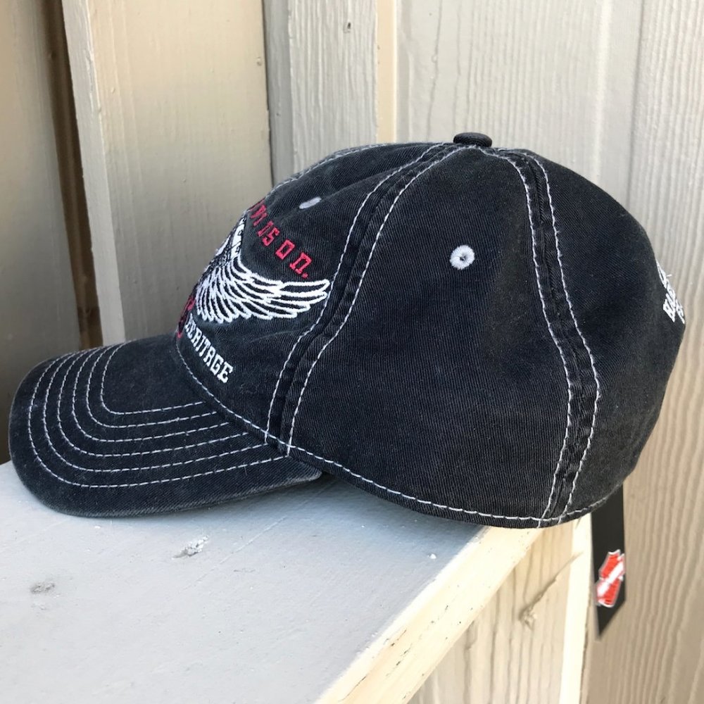 HD Harley Davidson Winged Engine 1903 Baseball Hat - Picture 9 of 12